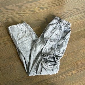 Gray cargo pants